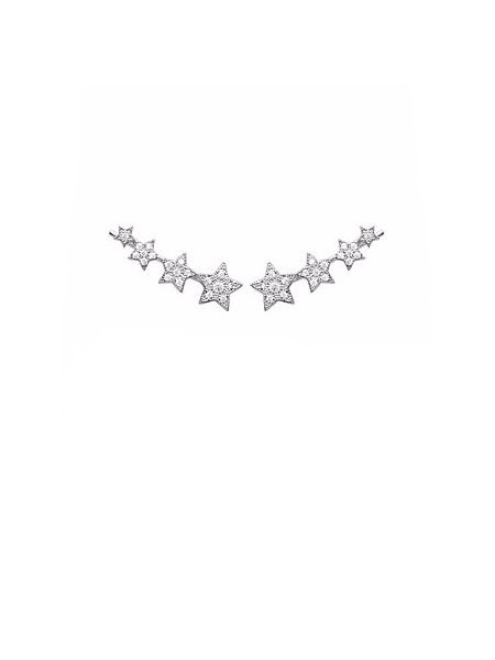 Étoiles Montantes Argent Serties