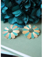 Boucle d'oreilles Vert clair Flower 1