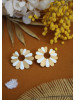 Boucles d'oreilles Blanc Flower 1