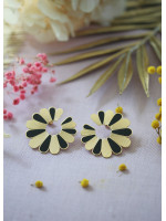 Boucles d'oreilles Noir Flower 1