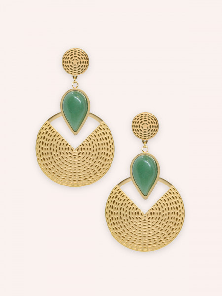 Boucles d'oreilles Elodie Aventurine