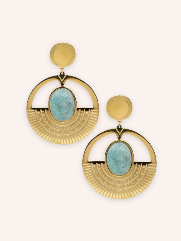 Boucles d'oreilles Chris Amazonite