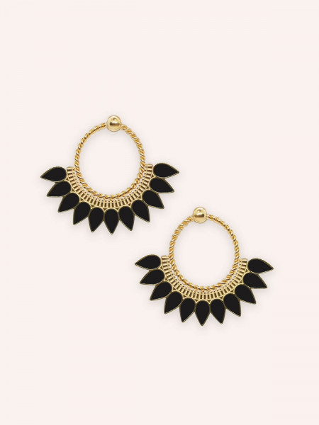 Boucles d'oreilles Sunrise Noir