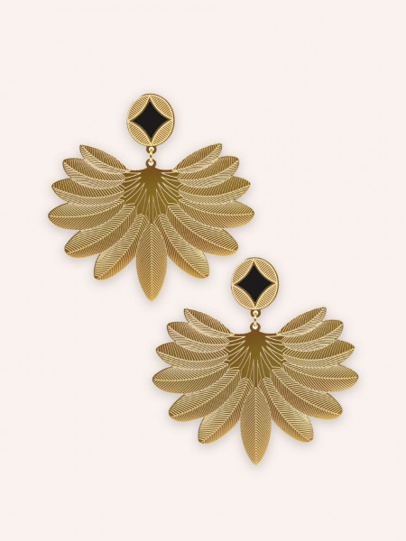 Boucles d'oreilles Pamela Noir