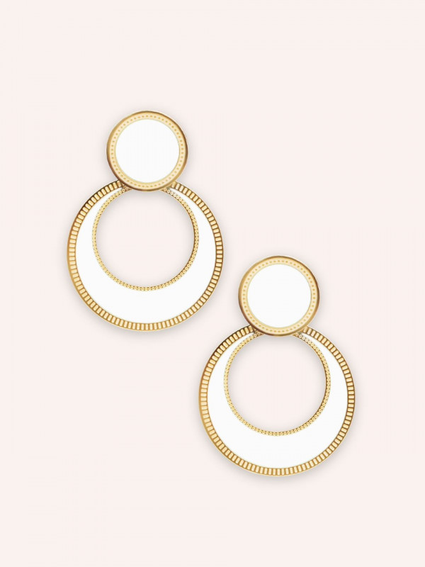 Boucles d'oreilles Jane Blanc