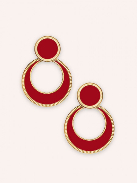 Boucles d'oreilles Jane Rouge