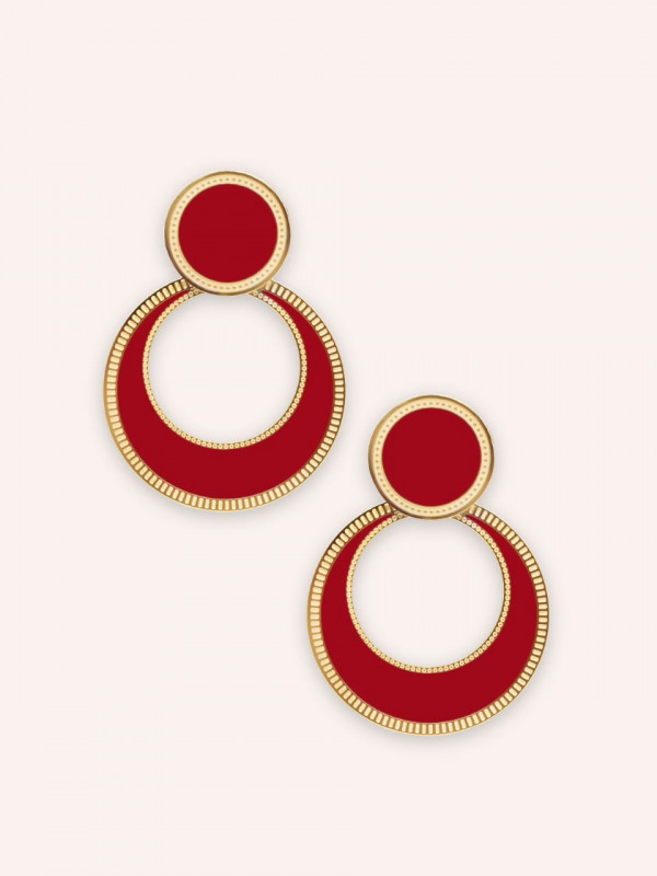 Boucles d'oreilles Jane Rouge