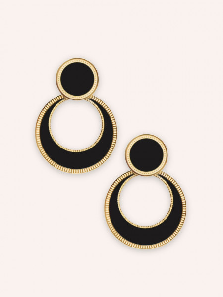 Boucles d'oreilles Jane Noir