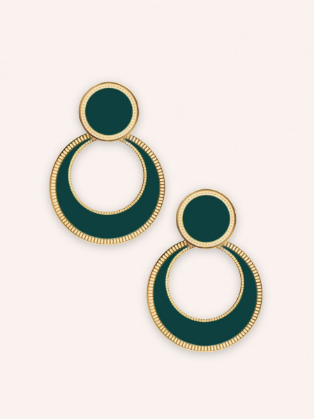 Boucles d'oreilles Jane vert sapin