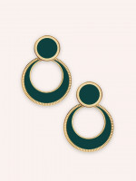 Boucles d'oreilles Jane vert sapin