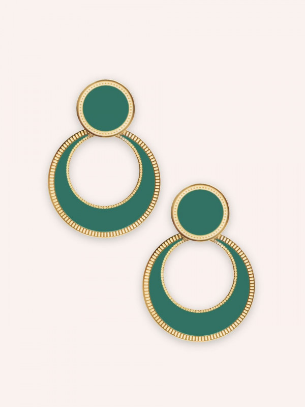 Boucles d'oreilles Jane Vert Sapin