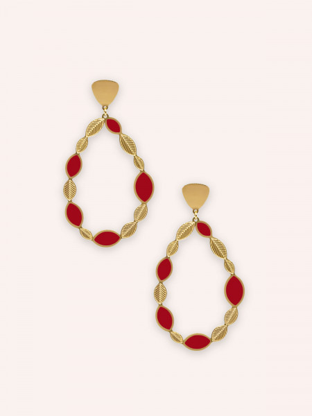 Boucles d'oreilles Ella Rouge