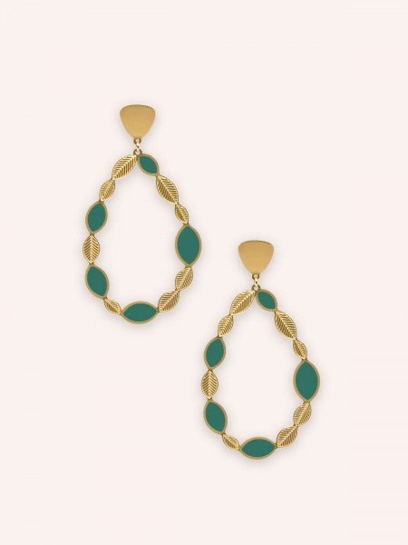 Boucles d'oreilles Ella Vert Tropical