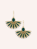 Boucles d'oreilles Ming Vert Sapin