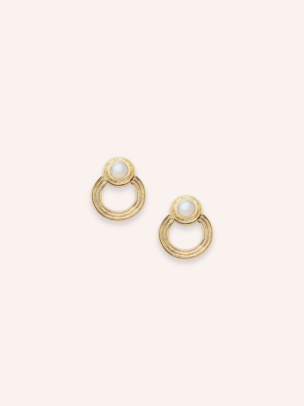 Boucles d'oreilles Garance Pierre de Lune