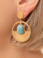 Boucles d'oreilles Chris Amazonite