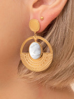Boucles d'oreilles Chris Nacre