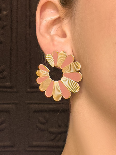 Boucle d'oreilles Rose Flower 1