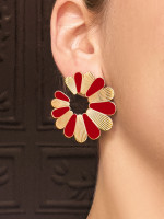 Boucles d'oreilles Rouge Flower 1