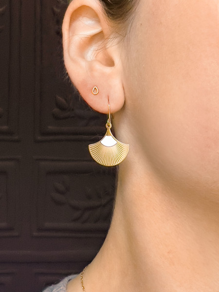Boucles d'oreilles Jasmine Blanc