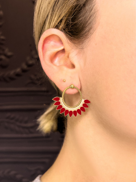 Boucles d'oreilles Sunrise Rouge