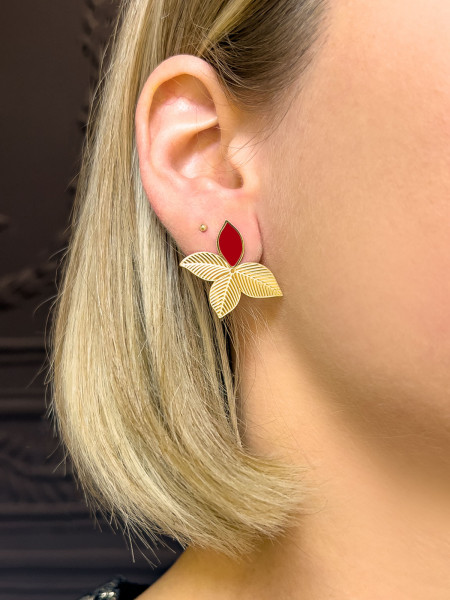 Boucles d'oreilles Joie Rouge