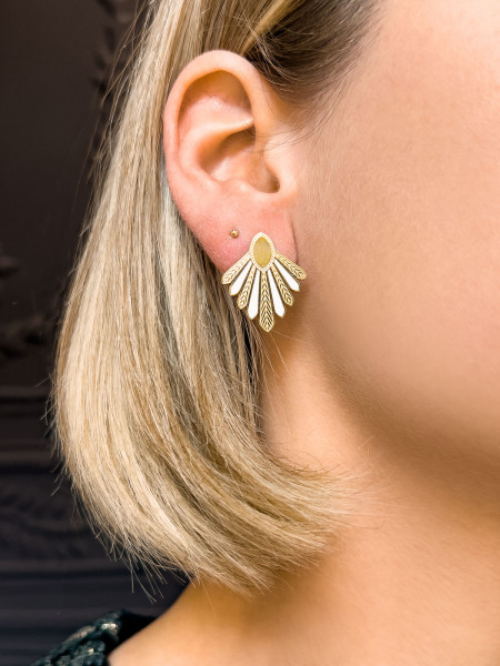 Boucles d'oreilles Nayati Blanc