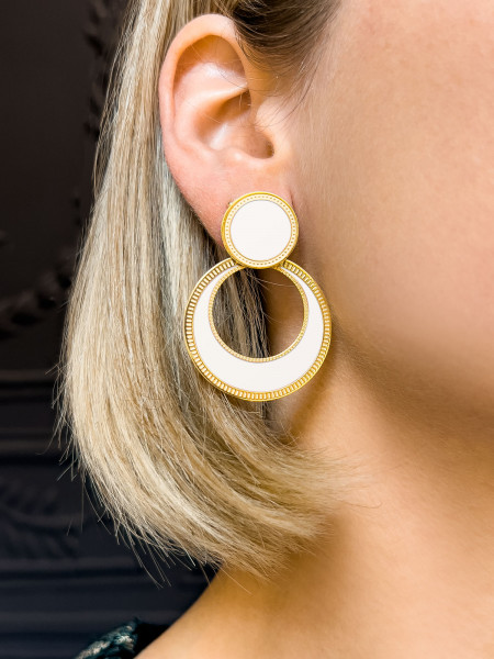 Boucles d'oreilles Jane Blanc