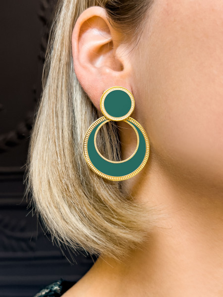 Boucles d'oreilles Jane Vert Sapin