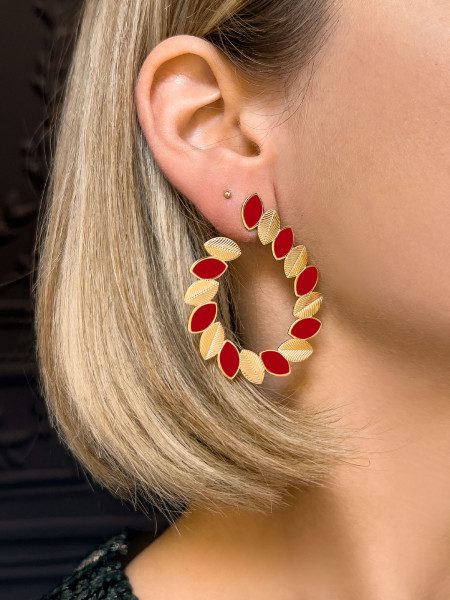 Boucles d'oreilles OH MA 1 Rouge