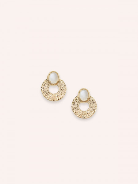 Boucles d'oreilles Emilie Pierre de Lune