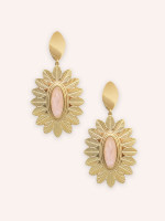 Boucles d'oreilles Joyce Quartz Rose