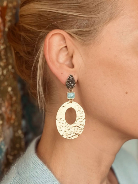 Boucles d'oreilles Aurélia Amazonite