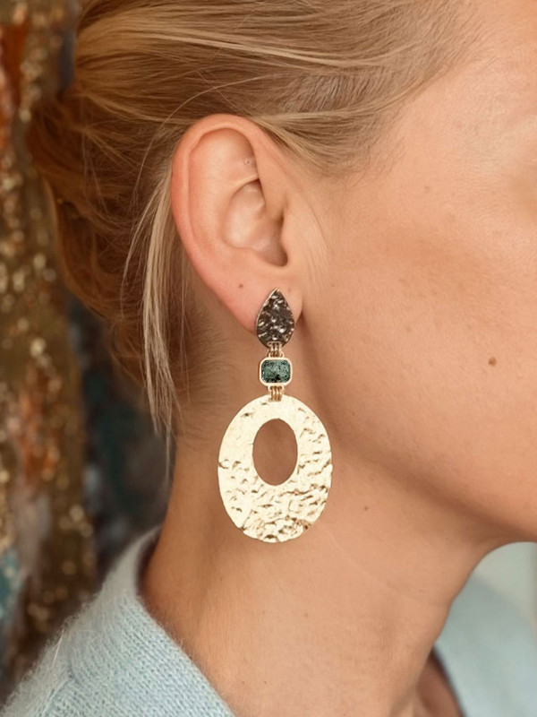 Boucles d'oreilles Aurélia Turquoise Africaine