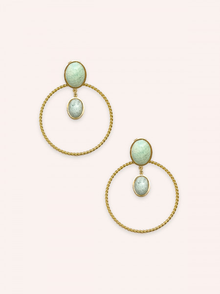 Boucles d'oreilles Luna Amazonite