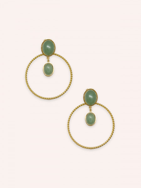 Boucles d'oreilles Luna Aventurine