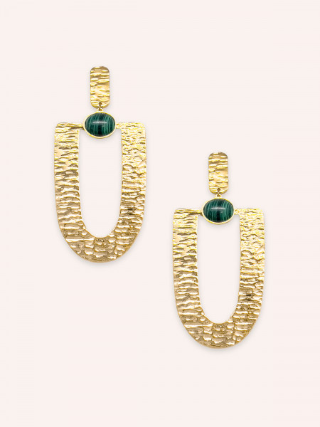Boucles d'oreilles Arena Malachite