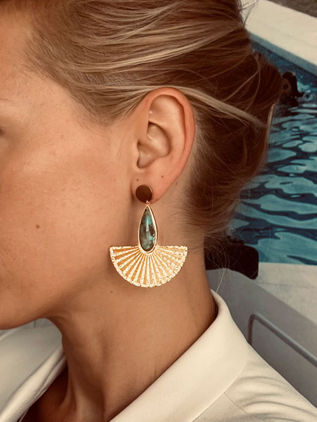 Boucles d'oreilles Arena Turquoise Africaine
