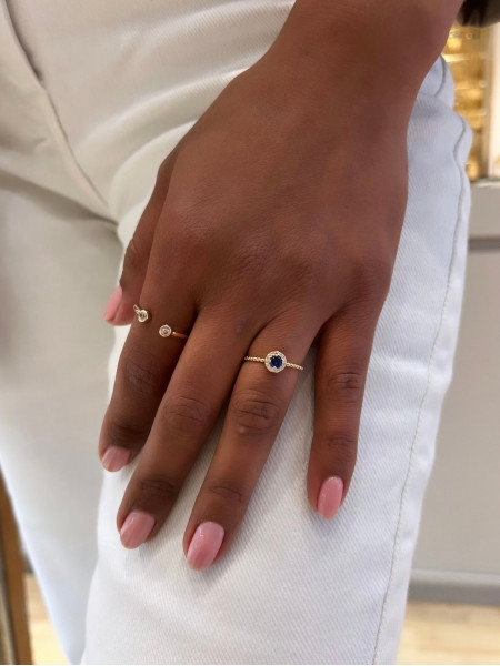Bague Madras BLEUE