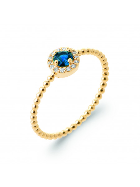 Bague Madras BLEUE