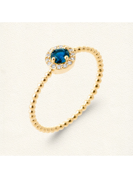 Bague Madras BLEUE