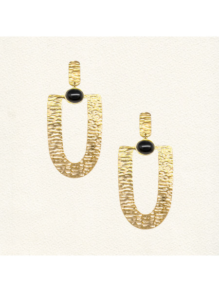Boucles d'oreilles Arena Agate Noire