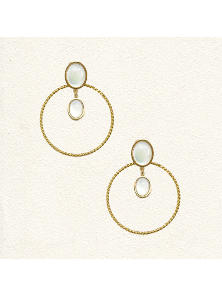 Boucles d'oreilles Luna Nacre