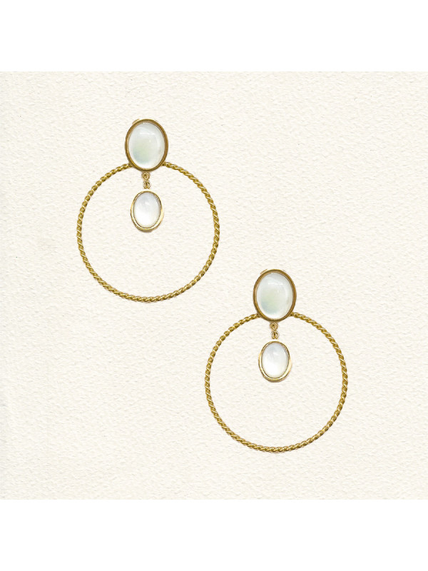 Boucles d'oreilles Luna Nacre