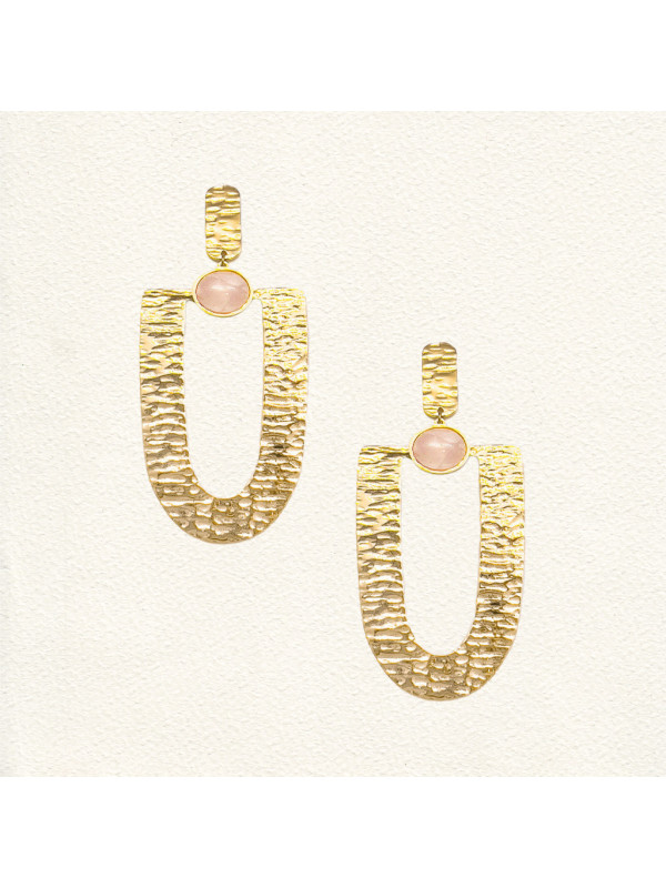 Boucles d'oreilles Arena Quartz Rose