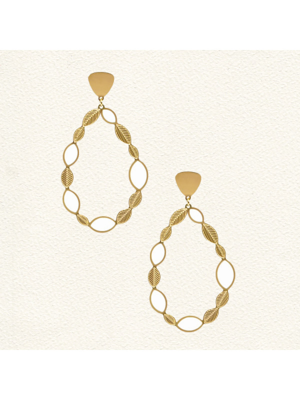 Boucles d'oreilles Ella Blanc