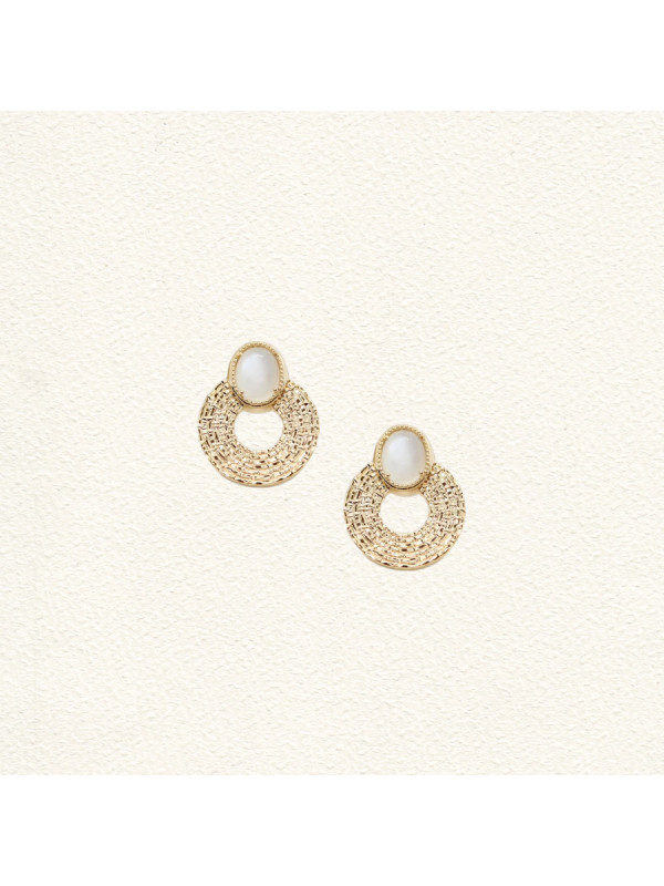 Boucles d'oreilles Emilie Pierre de Lune