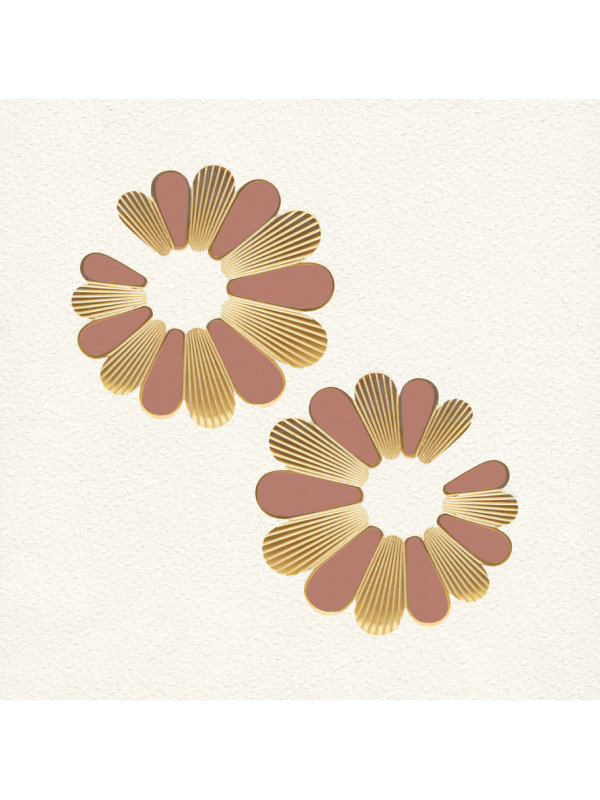 Boucle d'oreilles Rose Flower 1