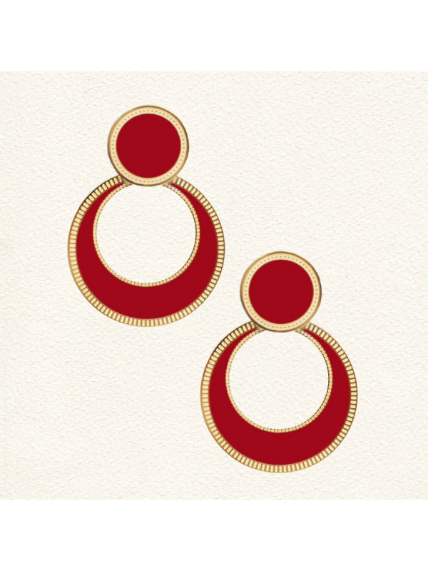 Boucles d'oreilles Jane Rouge