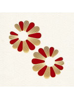 Boucles d'oreilles Rouge Flower 1